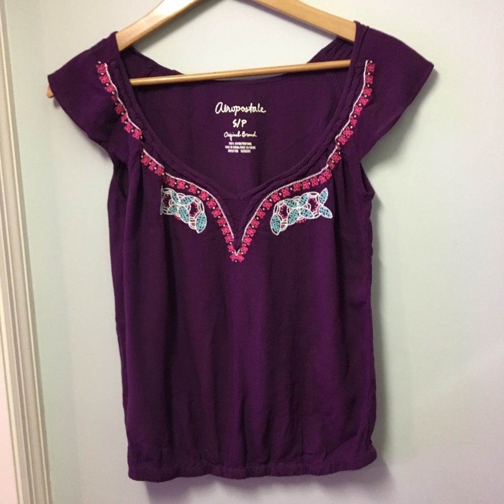 Aeropostale Embroidered Top